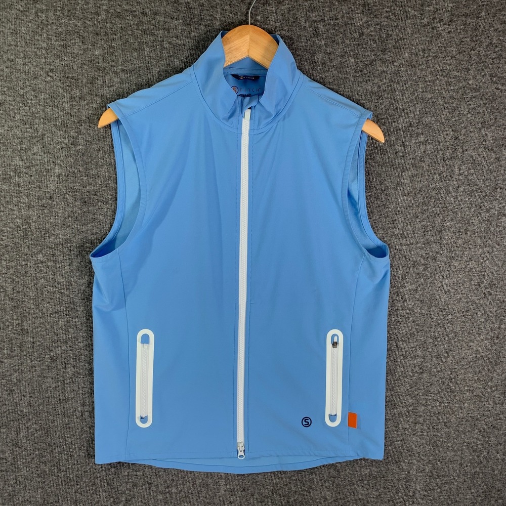 Stitch SWS Vest Men Small Blue Weather System Golf Performance